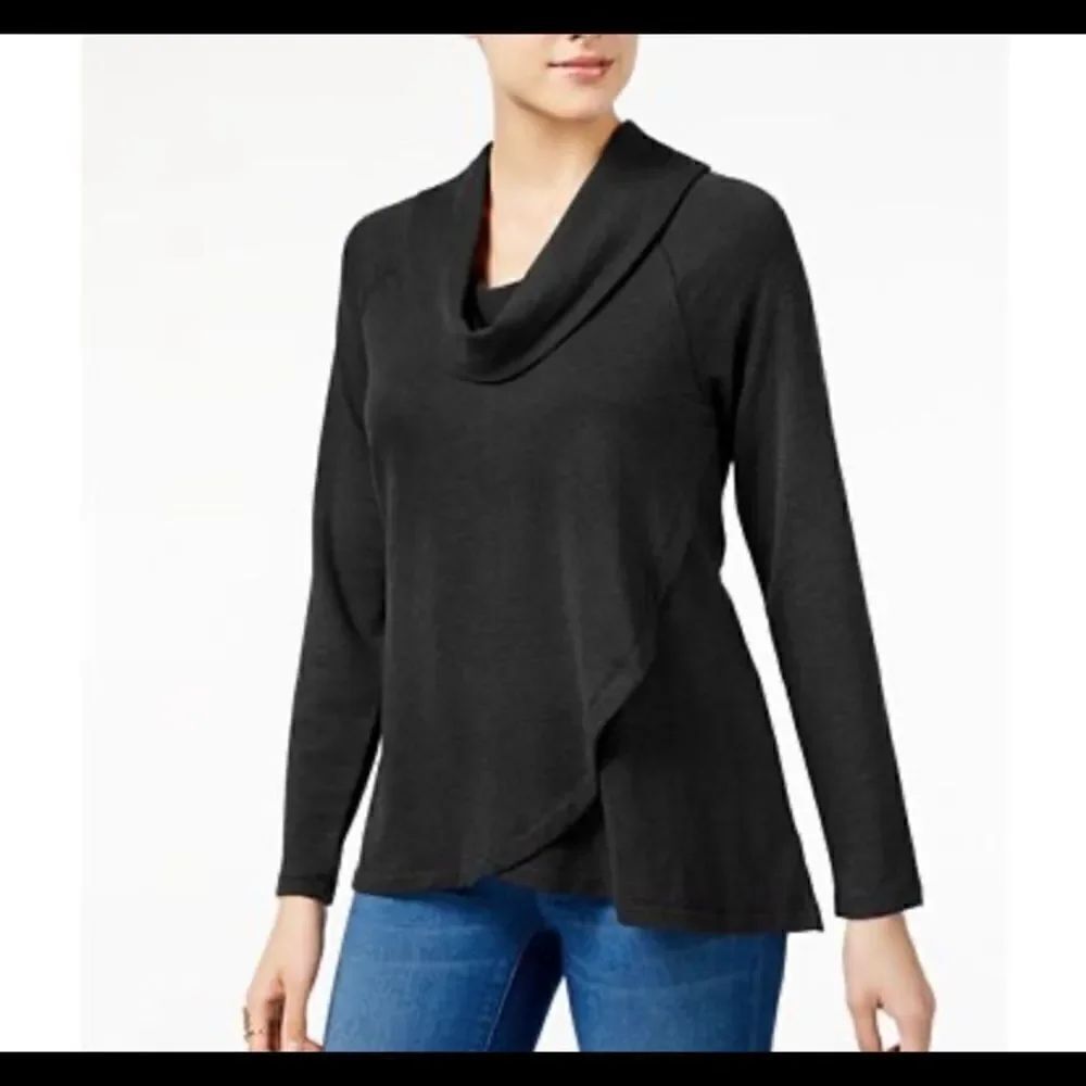 Style & Co Cowlneck Hi-Lo Tunic Top